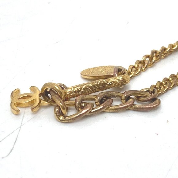 CHANEL Gold Logo Charm Bracelet - Picture 7 of 8
